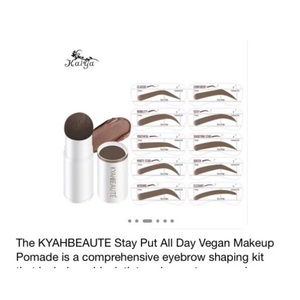 Eyebrow Stamp and Stencil Kit for Perfect Shaped Brows Waterproof Grey Black - Picture 3 of 10